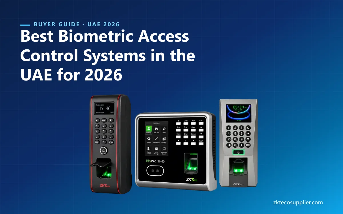 ZKTeco fingerprint and face recognition access control terminals for UAE buildings